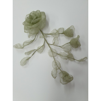 Kwiat z listkami "2" - oliwka